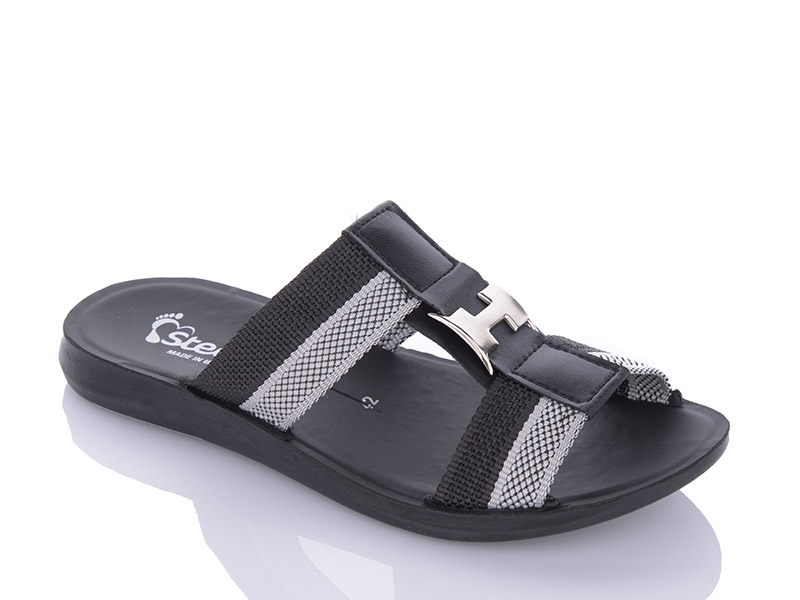Шлепанцы Gurkem (41-46) TRK H black-grey (лето)