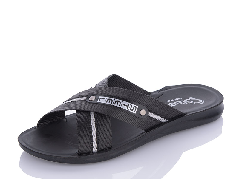 Шлепанцы Gurkem (41-46) TRK STL1 new black (лето)