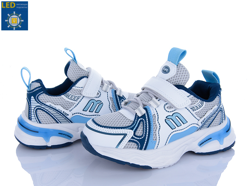 Кроссовки Poni Kids (32-37) 2080-4B LED (деми)