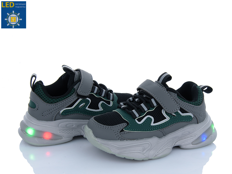 Кроссовки Poni Kids (26-31) 2054-1K LED (деми)