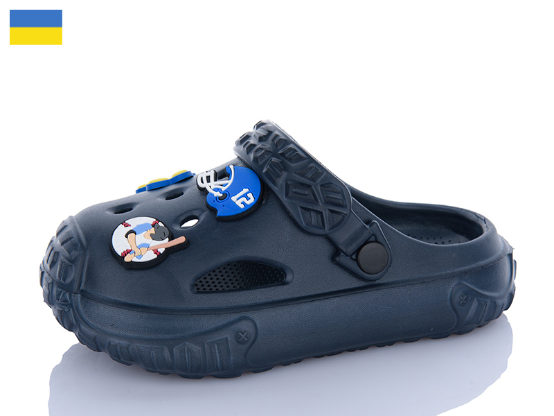 Кроксы ALEX M&L (24-35) ML3001 т.синій джибітси асорті (лето)