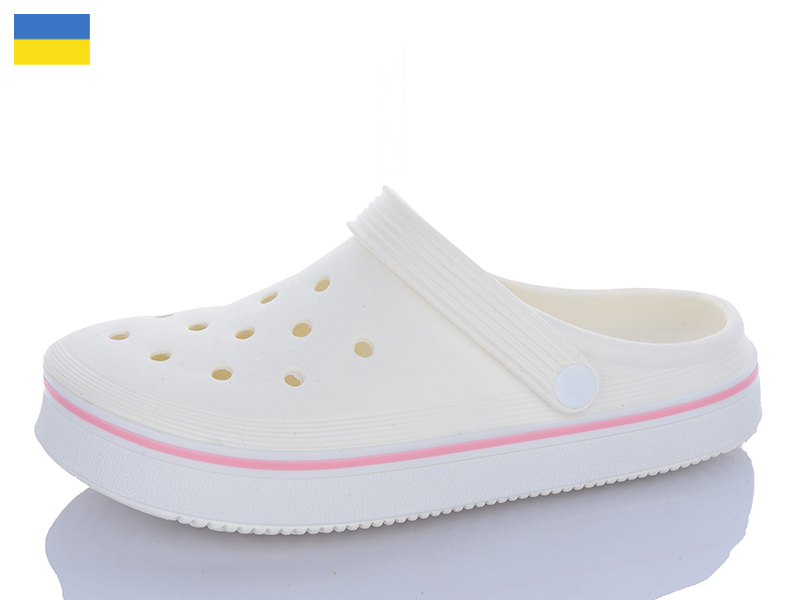 Кроксы ALEX M&L (36-41) ML4001 молочний (лето)