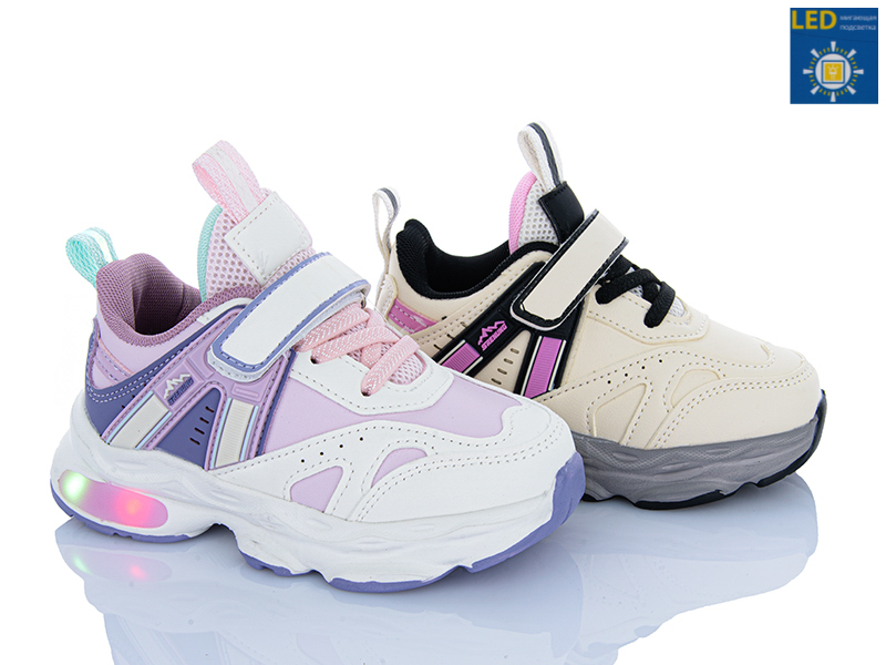 Кроссовки Poni Kids (26-31) 2042-1D mix LED (деми)