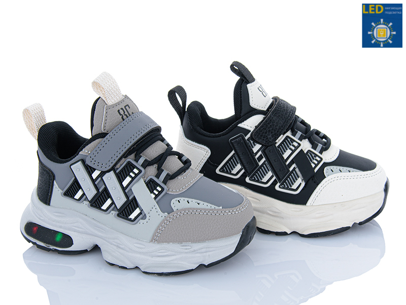 Кроссовки Poni Kids (26-31) 2042-4A mix LED (деми)
