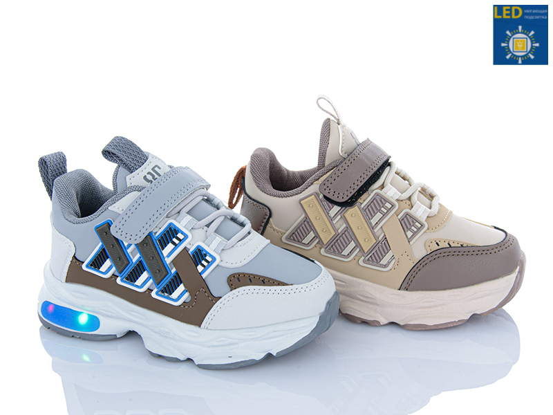 Кроссовки Poni Kids (26-31) 2042-4B mix LED (деми)