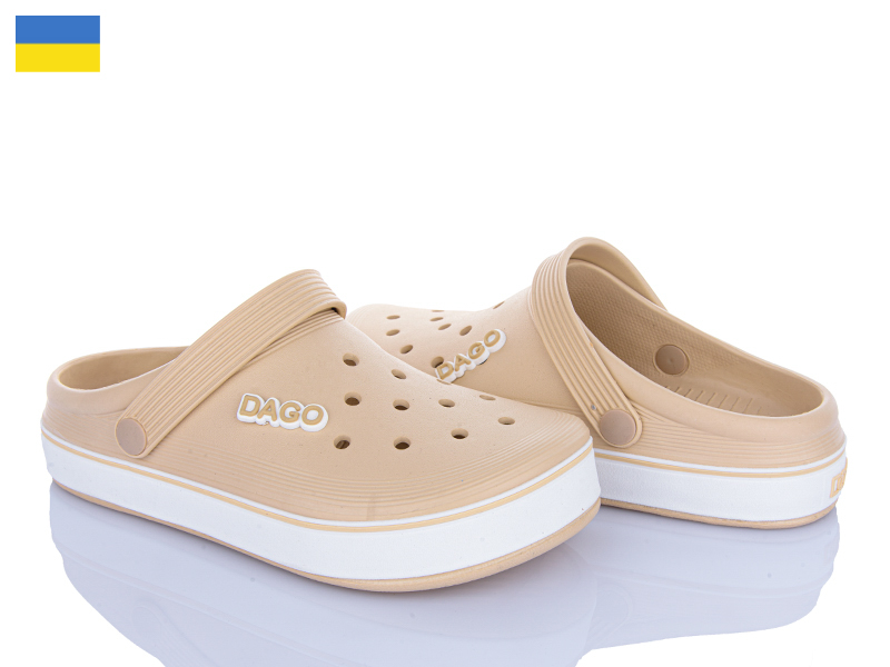 Кроксы Roks (37-41) Dago 419 св.бежевий (лето)