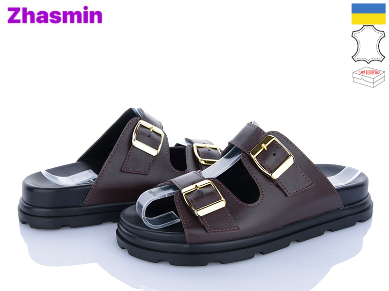 Шлепанцы Zhasmin (36-41) 4509 шокол м (лето)