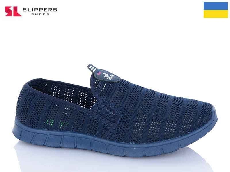 Слипоны Slipers (41-45) 4100 синій (лето)