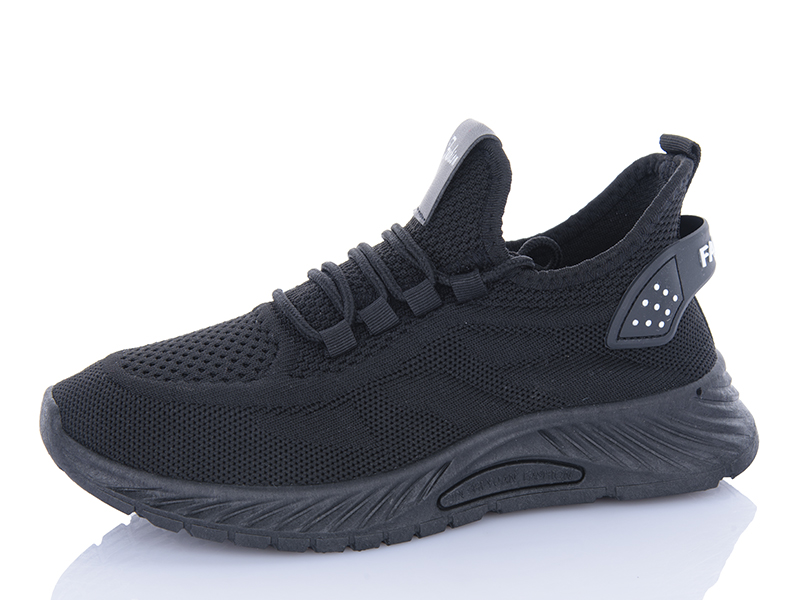 Кроссовки Шик-Шок (36-41) 2805 black (лето)