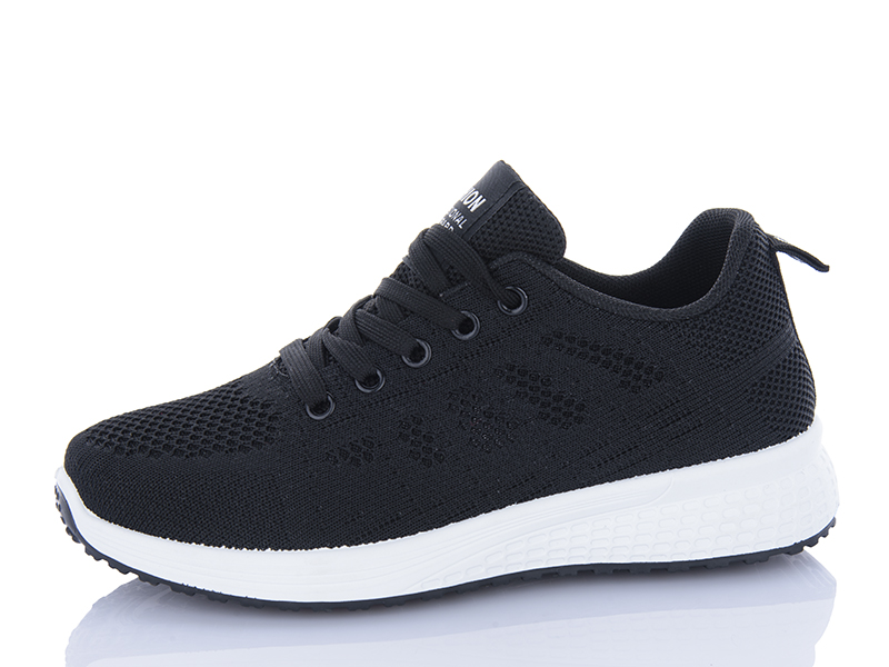 Кроссовки Шик-Шок (36-41) G833 black (лето)