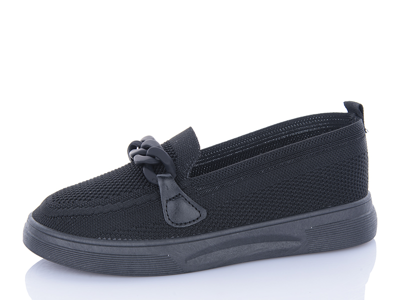 Кроссовки Шик-Шок (36-41) GQ809 black (лето)