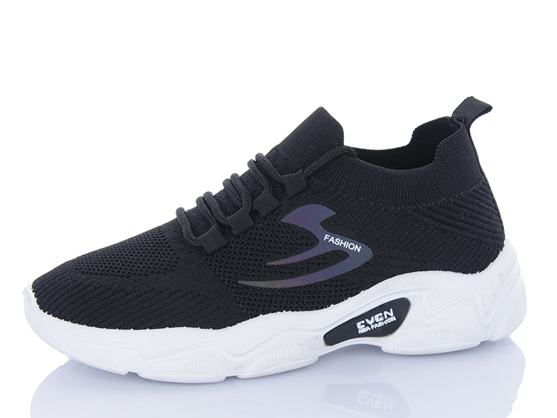 Кроссовки Шик-Шок (36-41) GYM535 black (лето)