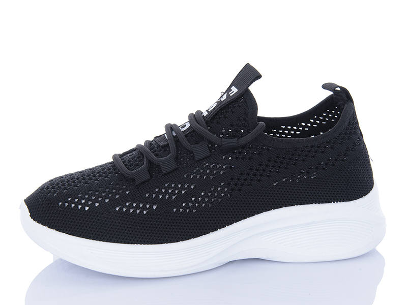 Кроссовки Шик-Шок (36-41) GYS80 black (лето)