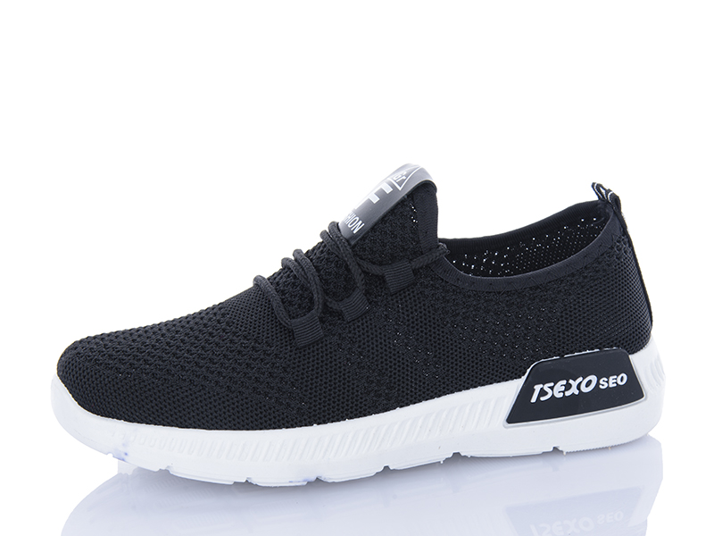 Кроссовки Шик-Шок (36-41) H5 black (лето)