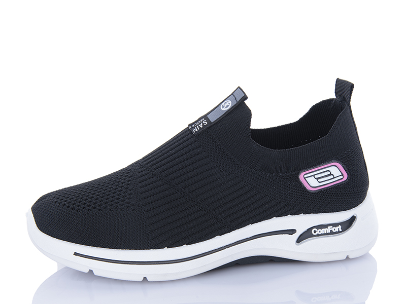 Кроссовки Шик-Шок (36-41) S3 black (лето)