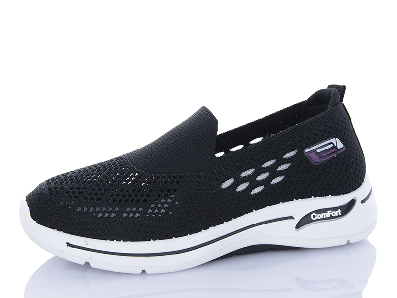 Кроссовки Шик-Шок (36-41) S9 black (лето)
