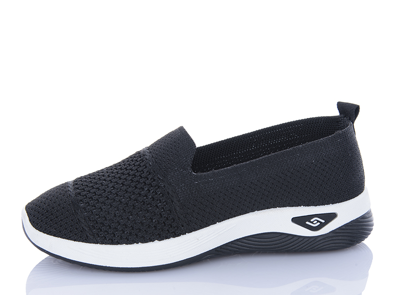 Кроссовки Шик-Шок (36-41) SK12 black (лето)