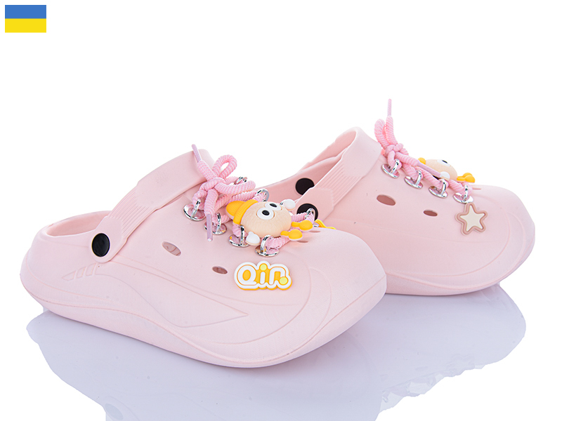 Кроксы Roks (36-40) 160 пудра-рожевий шн. (лето)