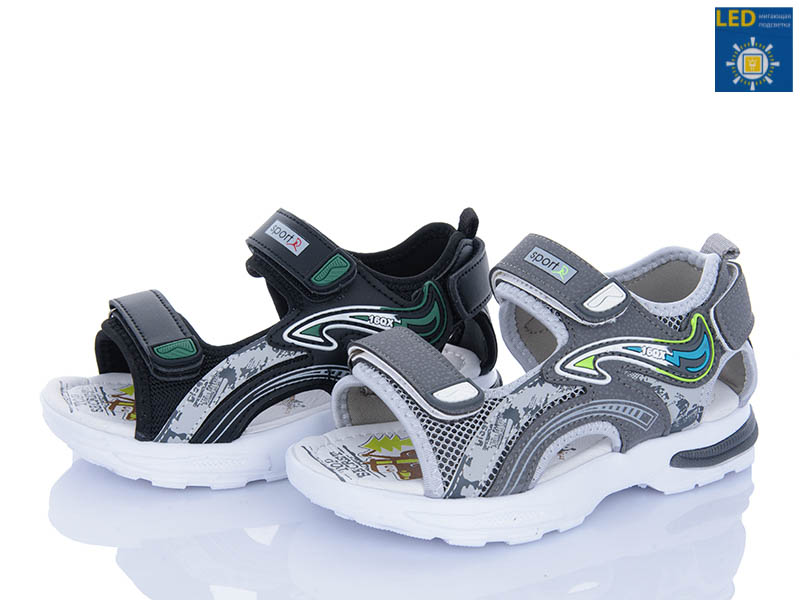 Босоножки Poni Kids (26-31) 2630-3A mix LED (лето)