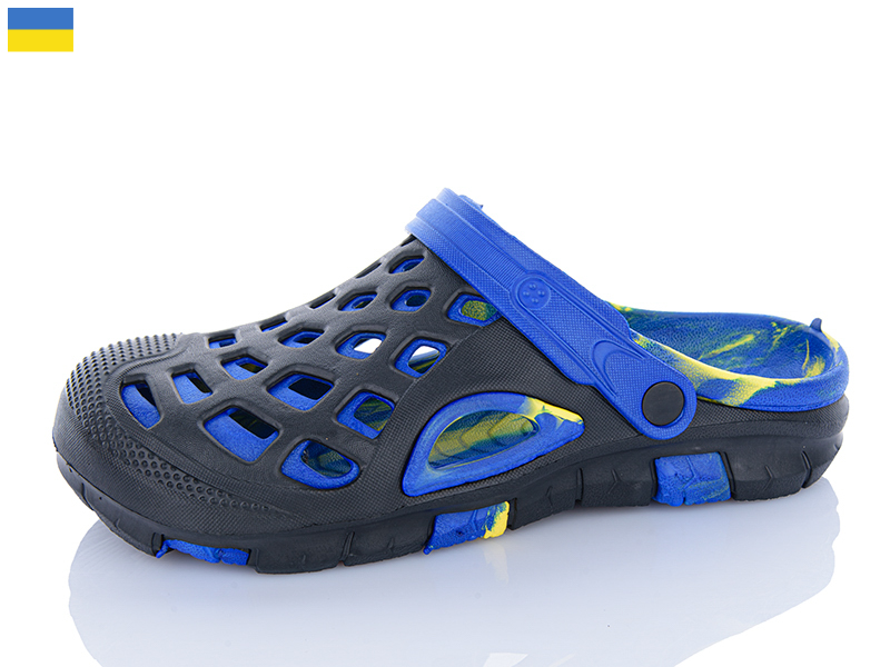 Кроксы Inblu (40-45) 308 папуга чор-синій (лето)