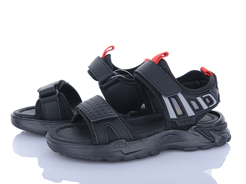 Босоножки Clibee (32-37) AC366 black-red (лето)