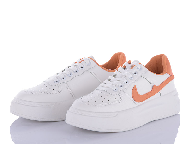 Кроссовки VIOLETA (36-40) 172-40 white-orange (деми)