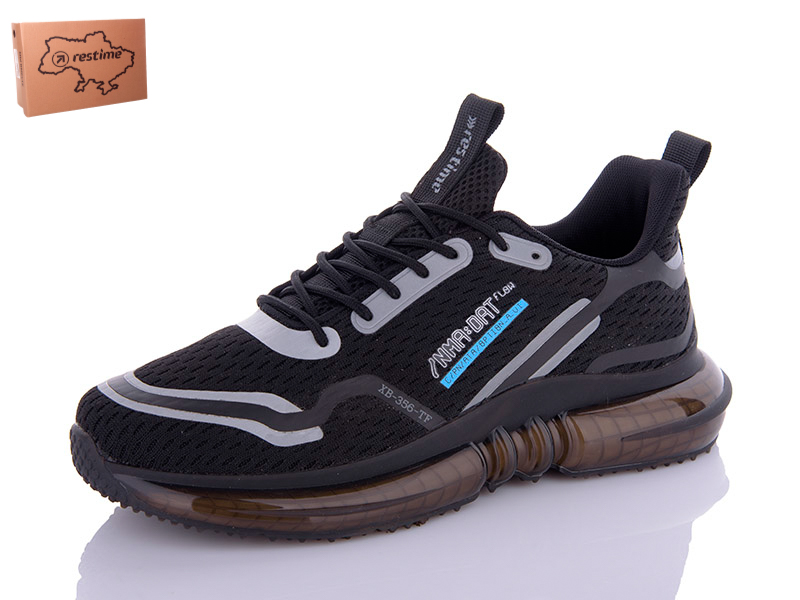 Кроссовки Restime (41-45) BML22599 black (лето)