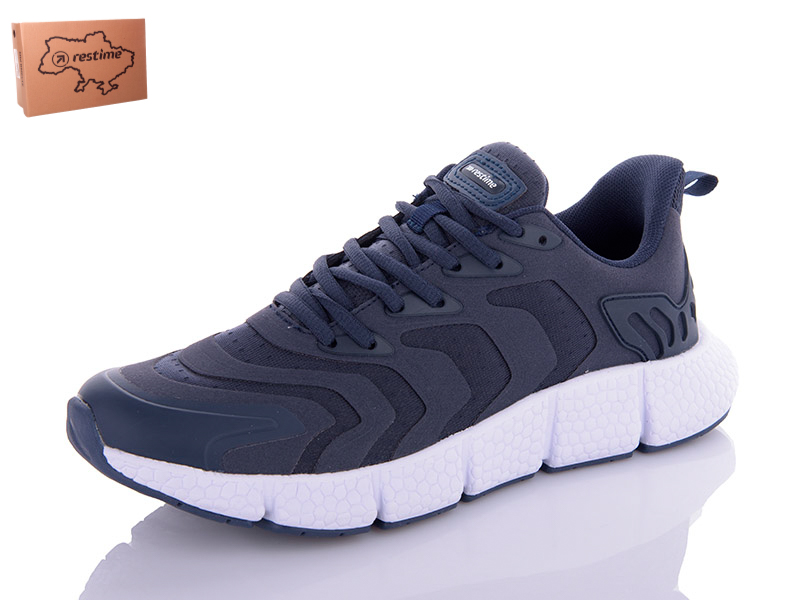 Кроссовки Restime (41-45) SML22575 navy (лето)