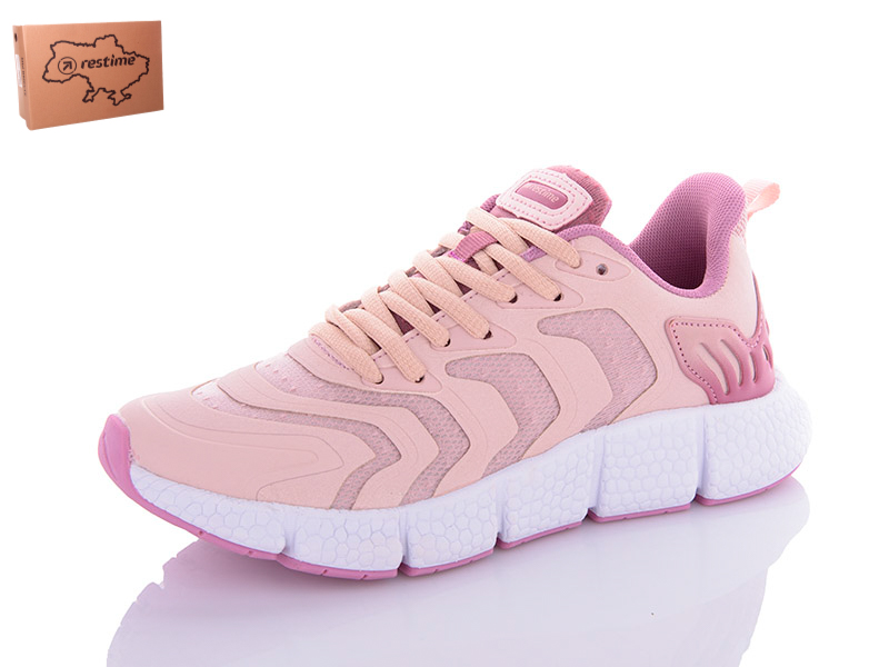 Кроссовки Restime (36-41) SWL22575 nude-pink (лето)