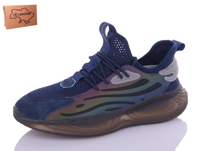 Кроссовки Restime (41-45) BML22598 navy (лето)