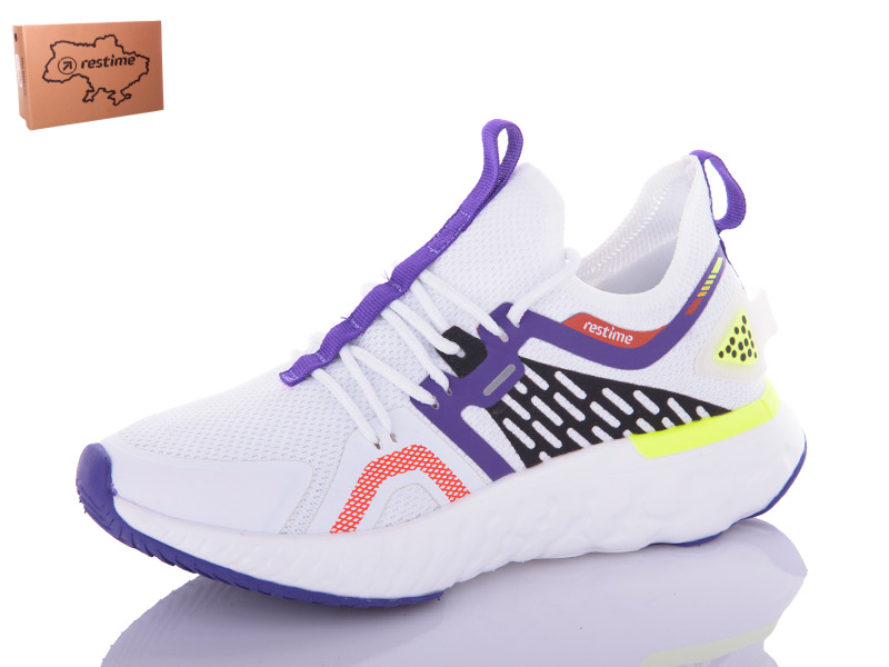 Кроссовки Restime (36-41) SWL22103 white lime (деми)