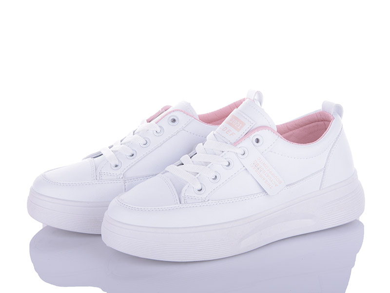Кроссовки VIOLETA (36-40) 192-4 white-pink (деми)