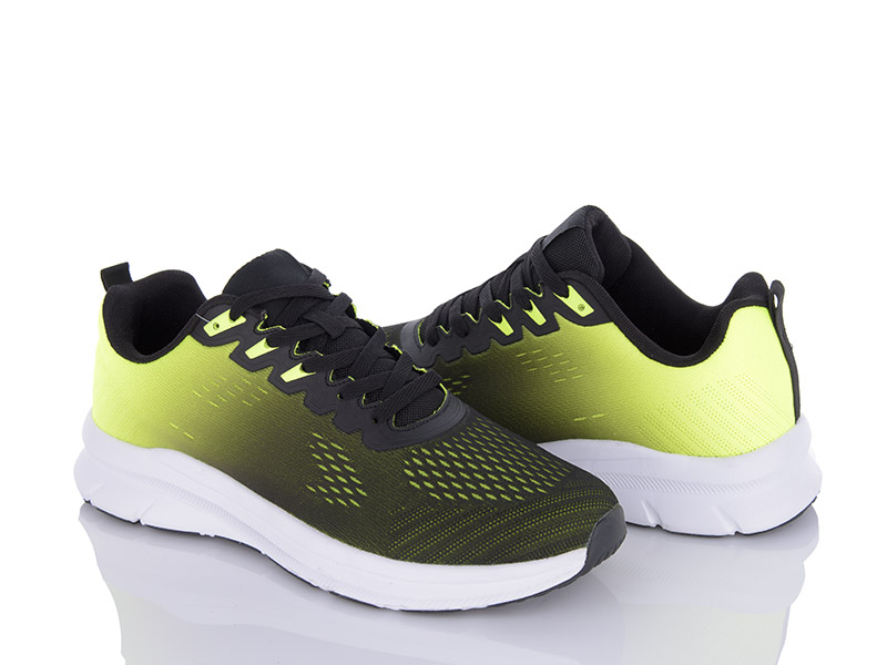 Кроссовки VIOLETA (40-45) 24-152 green-black (лето)
