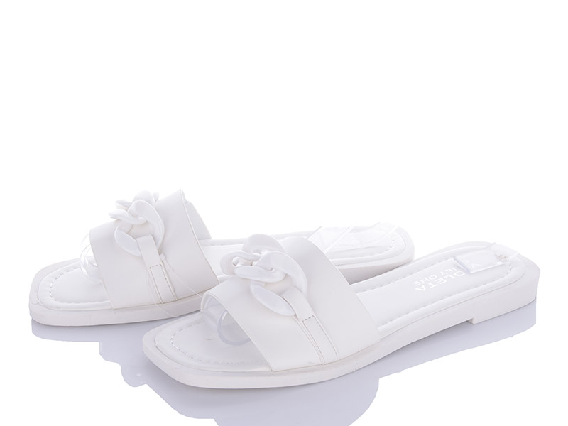 Шлепанцы VIOLETA (36-41) 197-121 white (лето)