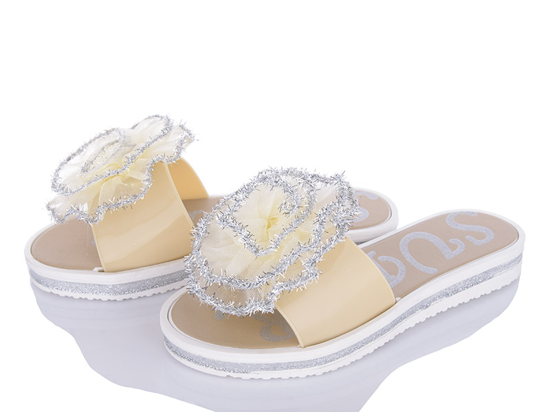 Шлепанцы Obuv OK (36-41) 908-1 beige (лето)