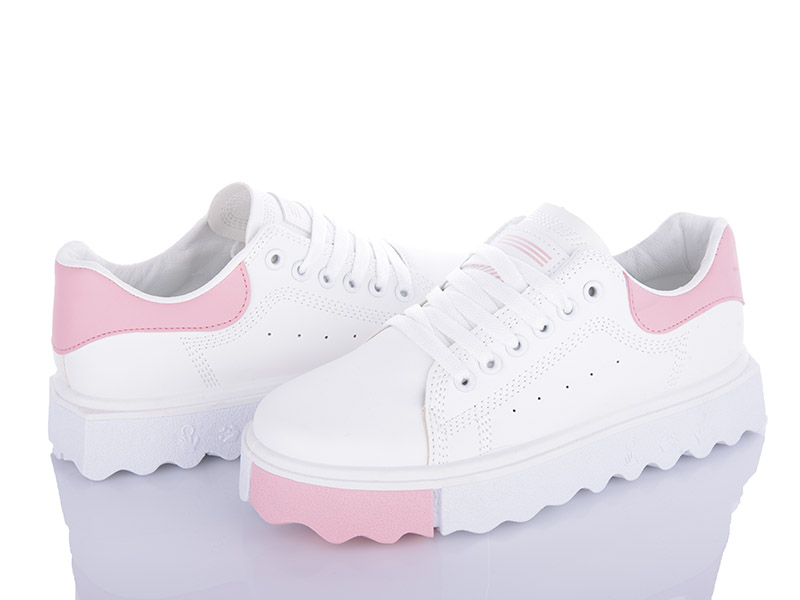 Кроссовки VIOLETA (36-41) 169-19 white-pink (деми)