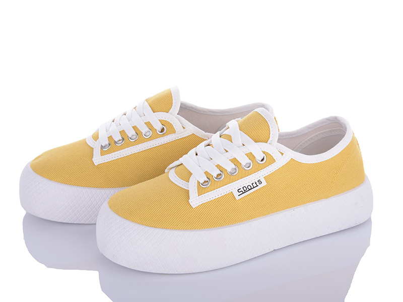 Кроссовки VIOLETA (36-41) 9-762 yellow (лето)