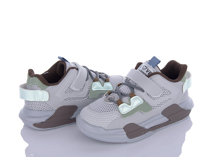Кроссовки VIOLETA (32-37) Y133-1069B grey (деми)