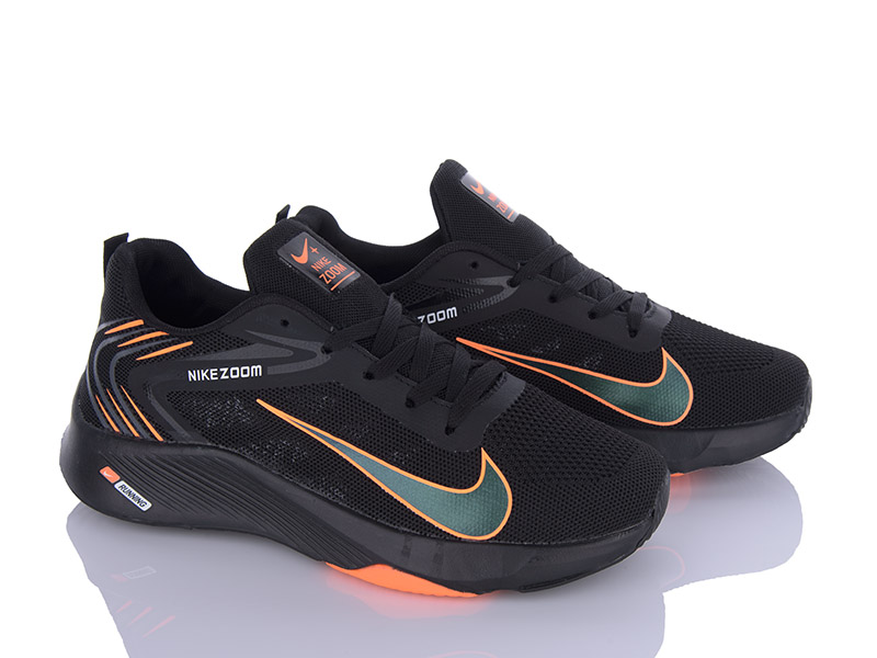 Кроссовки VIOLETA (40-44) MB08-8605 black-orange (лето)