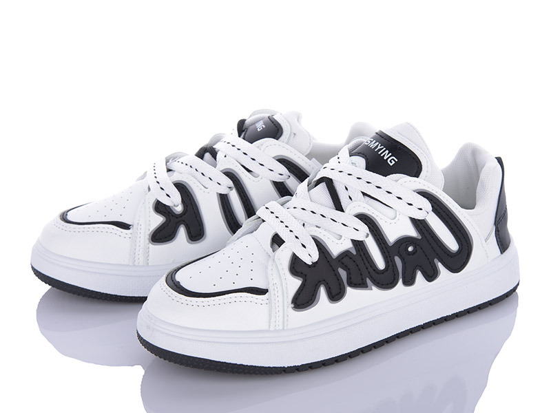 Кроссовки VIOLETA (36-40) Y148-K37 white-black (деми)