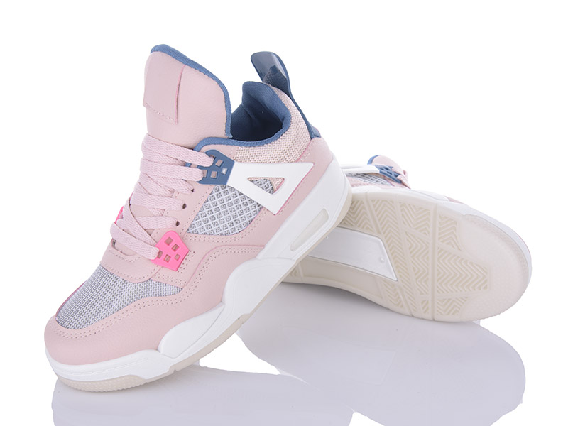 Кроссовки VIOLETA (36-41) 143-24 pink-grey-blue (деми)