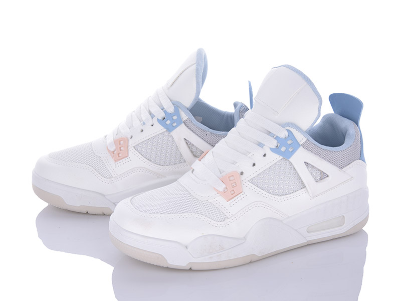 Кроссовки VIOLETA (36-41) 143-24 white-grey-blue (деми)