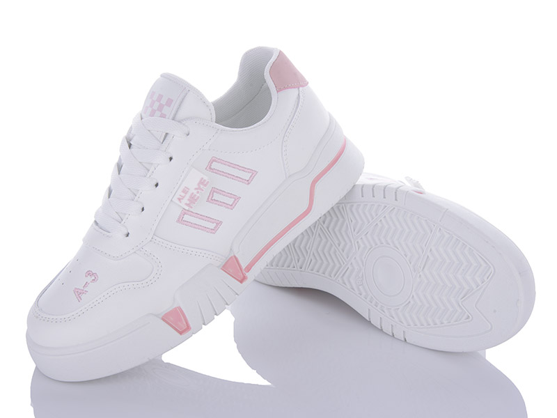 Кроссовки VIOLETA (36-41) 149-12 white-pink (деми)
