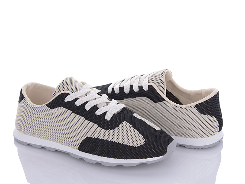 Кроссовки VIOLETA (36-41) 176-0-176-23 black-beige (деми)