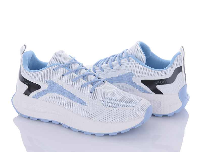 Кроссовки VIOLETA (36-41) 143-28 white-blue (лето)