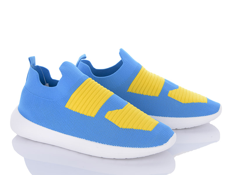 Кроссовки VIOLETA (40-45) 4-481 blue-yellow (лето)