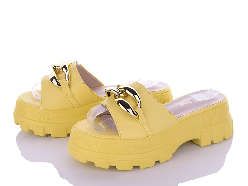 Шлепанцы Бабочка (36-41) 408-95 yellow (лето)