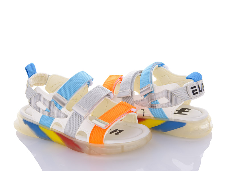 Босоножки VIOLETA (32-37) PL16-CB18122 orange-grey-blue (лето)