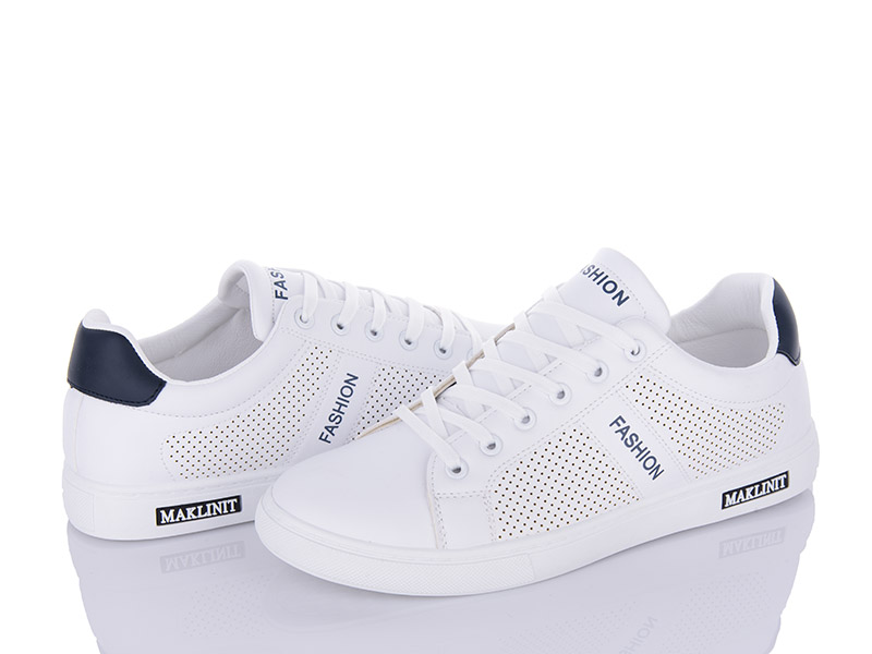 Кроссовки VIOLETA (40-45) 20-980 white-navy (деми)