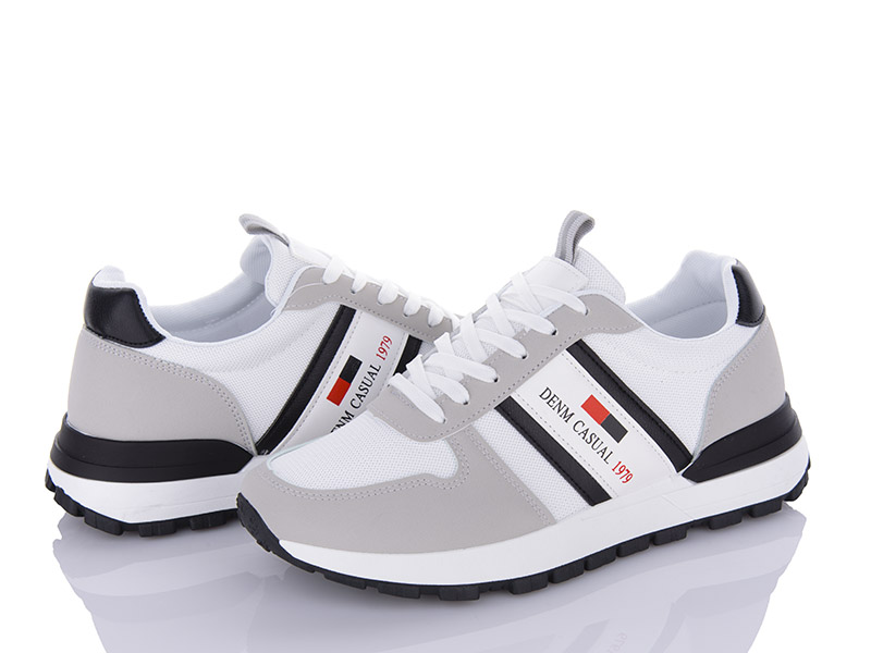 Кроссовки VIOLETA (40-45) 9-779 white-grey (деми)